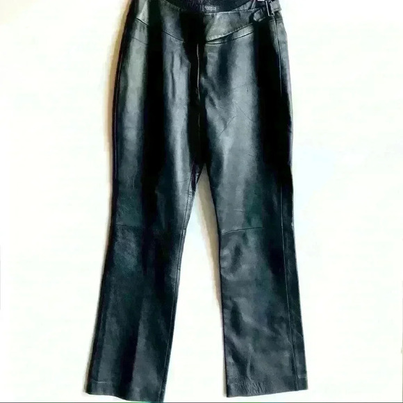 REM Garson Straight Leg Leather Pants - Picture 1 of 9